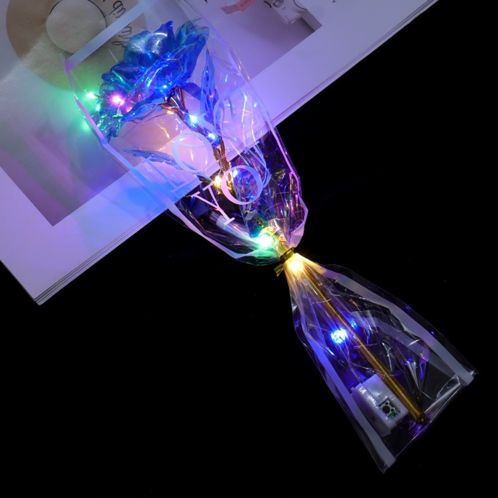 Photography Lighting Simulator Free - Glowing Gold Foil Rose Flower LED