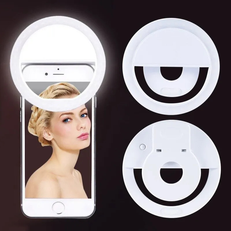 Photography Lighting Equipment - USB Rechargeable LED Selfie Ring Light