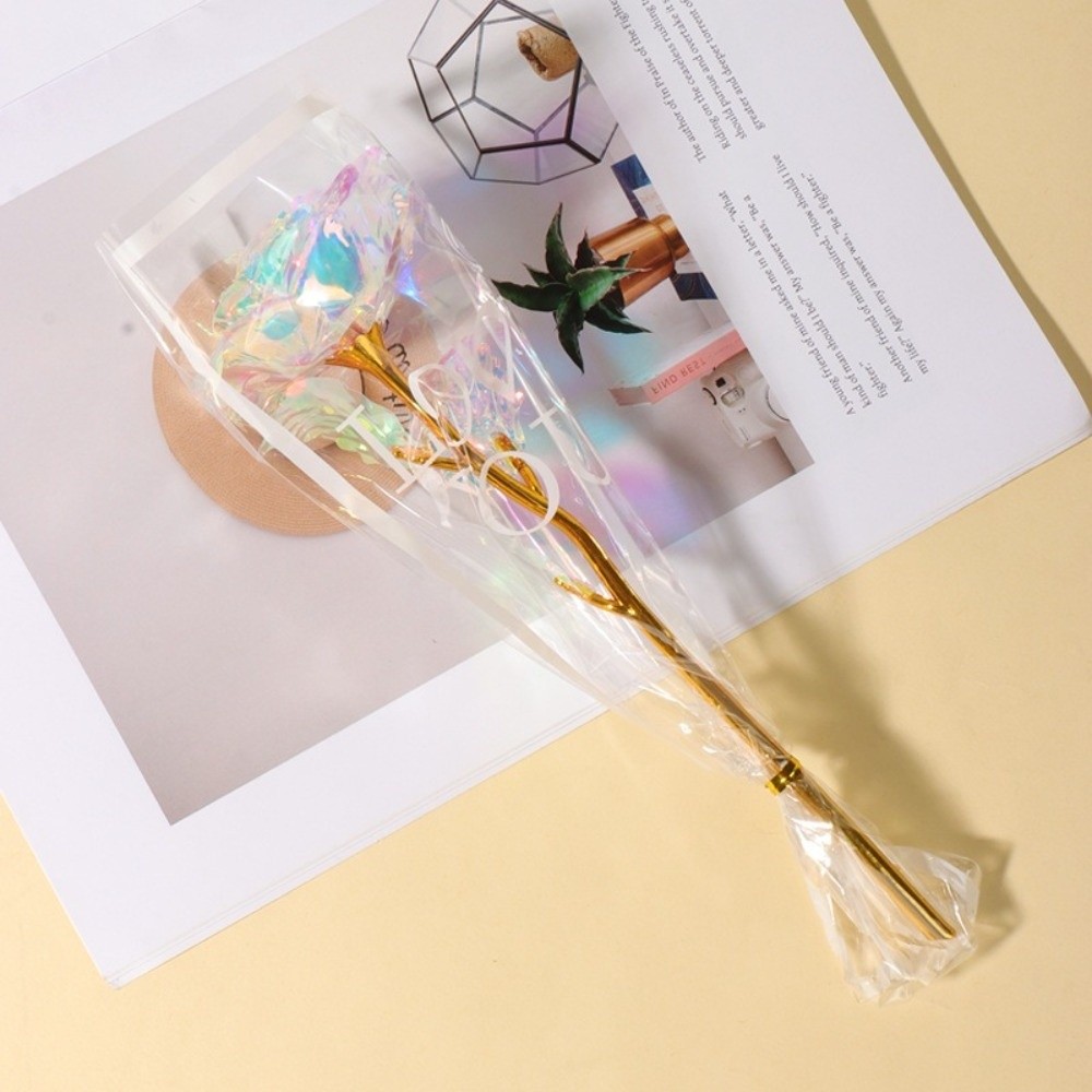 Photography Lighting Simulator Free - Glowing Gold Foil Rose Flower Colourful