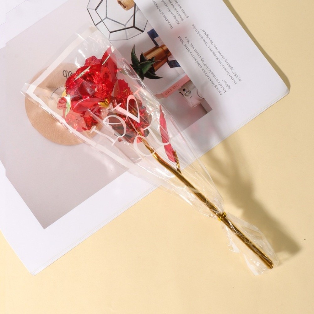 Photography Lighting Simulator Free - Glowing Gold Foil Rose Flower Colourful