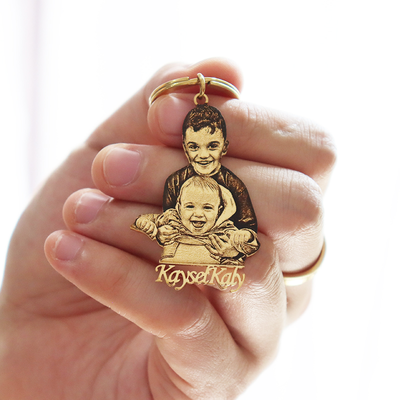 Photography Lighting Equipment - Personalized Baby Photo Keychain Engraved Family