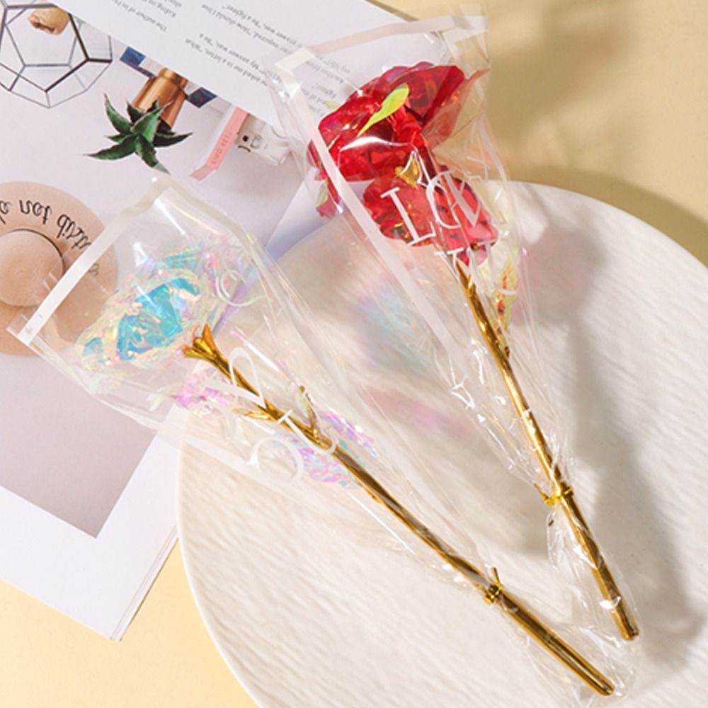 Photography Lighting Simulator Free - Glowing Gold Foil Rose Flower LED
