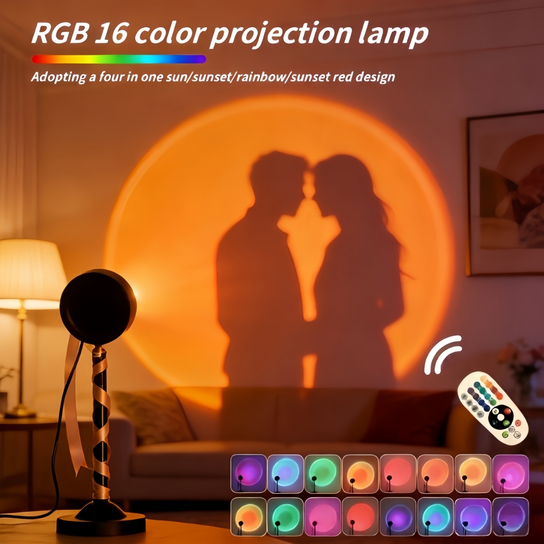Photography Lighting Equipment - 16 Color Sunset Projection Lamp Warm