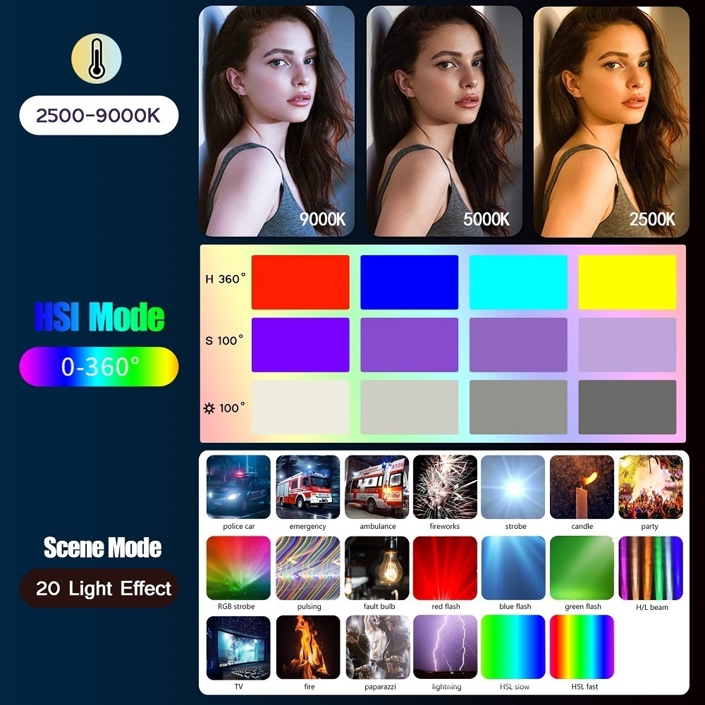 50CM RGB Stick Light Wand Ligh - Photography Lighting Type 评论和价格