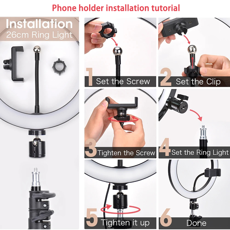 Video Light 16/26/33cm Selfie  - Photography Lighting Set Up 评论和价格