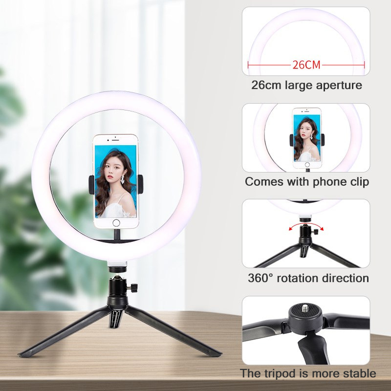 26cm 10 inch Led Ring Selfie L - Photography Lighting Set Up 评论和价格