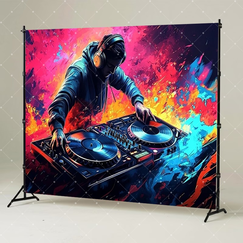 Hip Hop Music DJ Party Decorat - Photography Lighting Setup 评论和价格