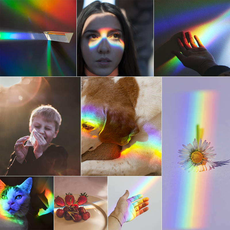 1PC Rainbow Triangular Prism K - Photography Lighting Triangle 评论和价格