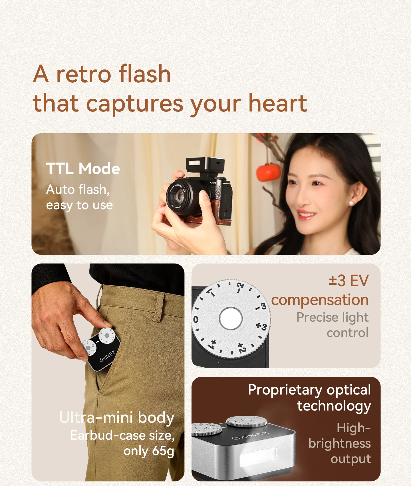ZENIKO ZT12 Compact Retro TTL  - Photography Lighting Brand 评论和价格