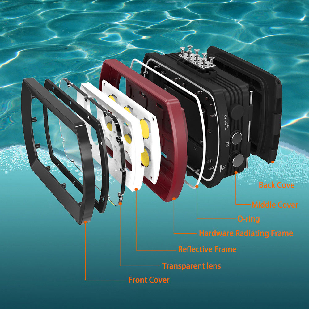 Seafrogs Aluminum LED Diving L - Photography Lighting Brand 评论和价格