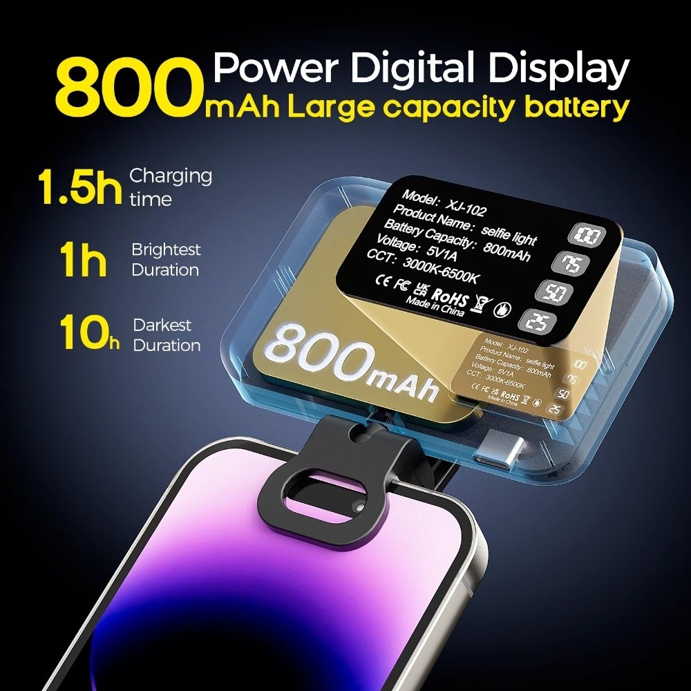 800/1000mAh LED Selfie Light 3 - Photography Using Lighting 评论和价格